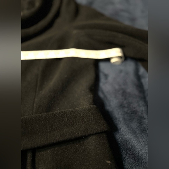 Gorgeous Calvin Klein Shawl Collar Coatdress-style black wool coat -- size 18 - Picture 4 of 7